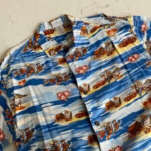 Disneyland vintage Disney Mickey Mouse surf Hawaiian shirt‎ men's size large